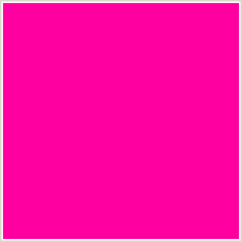 FF00A0 Hex Color Image (DEEP PINK, FUCHSIA, FUSCHIA, HOLLYWOOD CERISE, HOT PINK, MAGENTA)