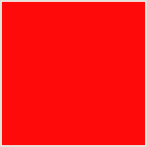 FF0A0A Hex Color Image (RED)