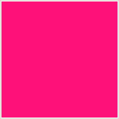 FF117A Hex Color Image (DEEP PINK, FUCHSIA, FUSCHIA, HOT PINK, MAGENTA, ROSE)