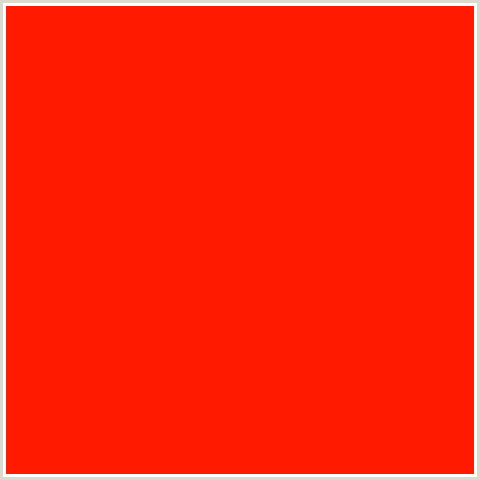 FF1A00 Hex Color Image (RED, SCARLET)