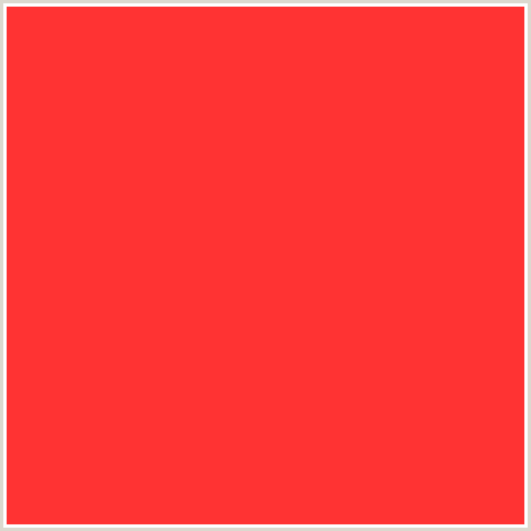 FF3333 Hex Color Image (RED, RED ORANGE)
