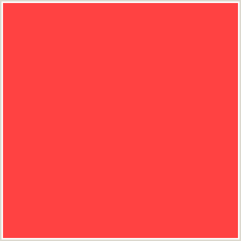 FF4242 Hex Color Image (CORAL RED, RED)