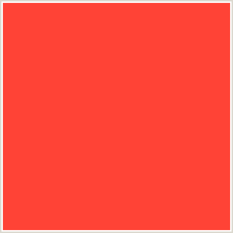 FF4336 Hex Color Image (RED, RED ORANGE)