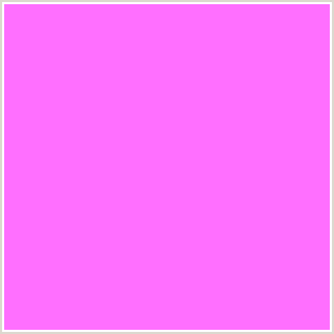 FF6FFF Hex Color Image (BLUSH PINK, DEEP PINK, FUCHSIA, FUSCHIA, HOT PINK, MAGENTA)