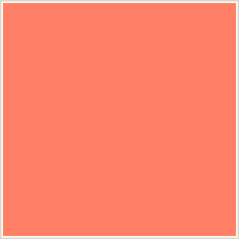 FF8066 Hex Color | RGB: 255, 128, 102 | RED ORANGE,