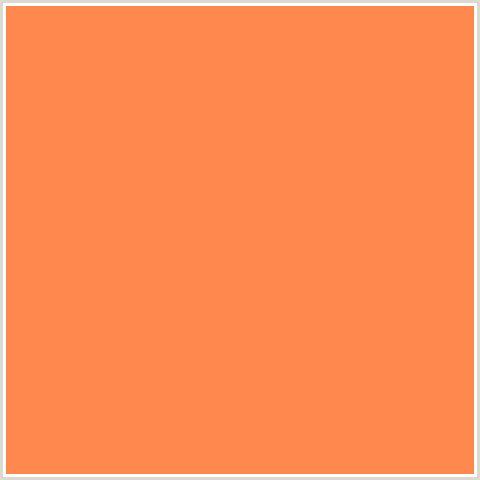 FF884F Hex Color Image (CORAL, RED ORANGE)