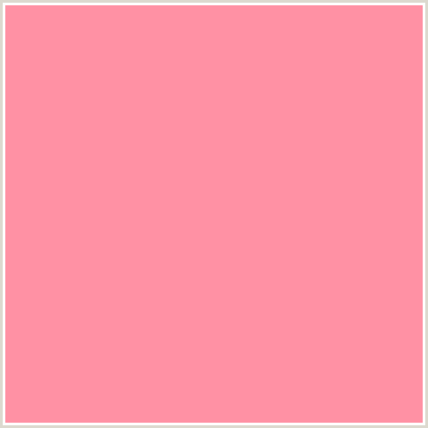 FF91A4 Hex Color Image (LIGHT RED, PINK, PINK SALMON, RED, SALMON)