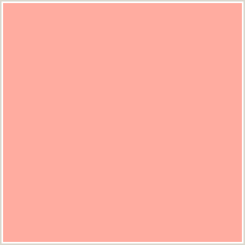 FFACA0 Hex Color Image (CORNFLOWER LILAC, LIGHT RED, PINK, RED)