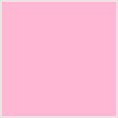 FFB7D4 Hex Color Image (COTTON CANDY, LIGHT RED, PINK, RED)
