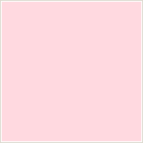 FFD9E0 Hex Color Image (COSMOS, LIGHT RED, PINK, RED)