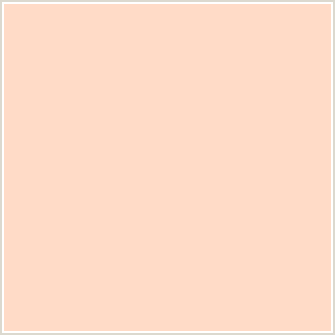 FFDBC7 Hex Color Image (ORANGE RED, PEACH, TUFT BUSH)