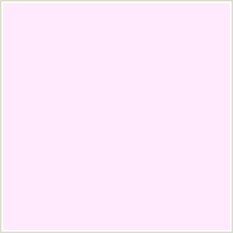 FFE9FC Hex Color Image (DEEP PINK, FUCHSIA, FUSCHIA, HOT PINK, MAGENTA, PINK LACE)