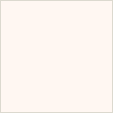 FFF7F2 Hex Color Image (ORANGE RED, PEACH, SEASHELL PEACH)